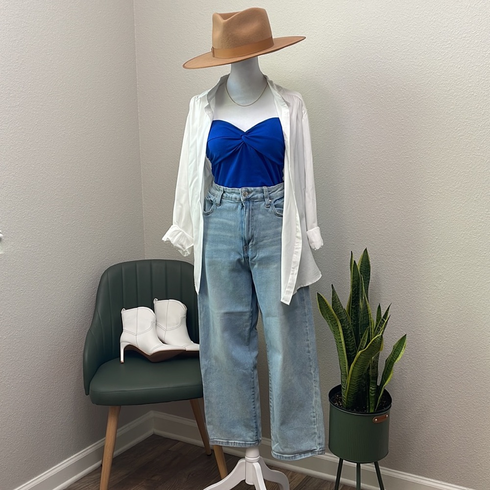 Essential Cobalt Blue Basic Summer Tube Top - Picture 4 of 11